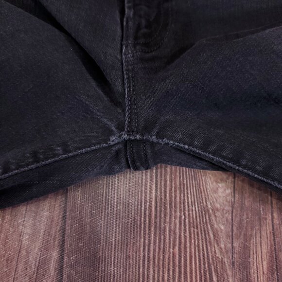 Mother Stunner Zip Ankle Step Fray Not Guilty Womens Size 29 Black Raw Hem Jeans - Picture 9 of 14